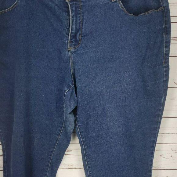 Faded Glory 22 WP Plus Size Straight Leg stretchy Denim Blue Jeans - Picture 4 of 8